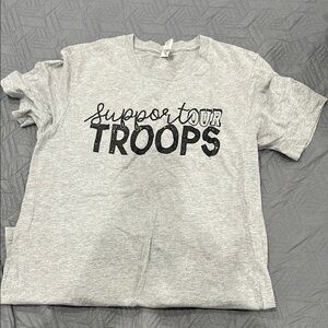 Gray 'Support Our Troops' T-Shirt